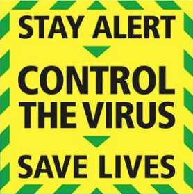 coronavirus stay alert message