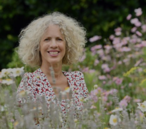 Sue Kent in her garden for BBC Gardener's World show